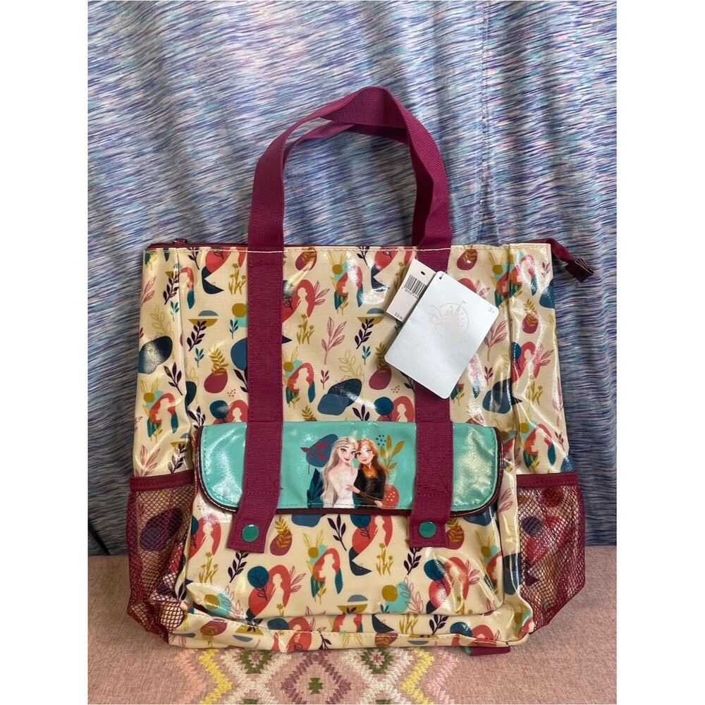 NWT Disney Store Anna & Elsa Frozen 2 Backpack Floral Design Adjustable